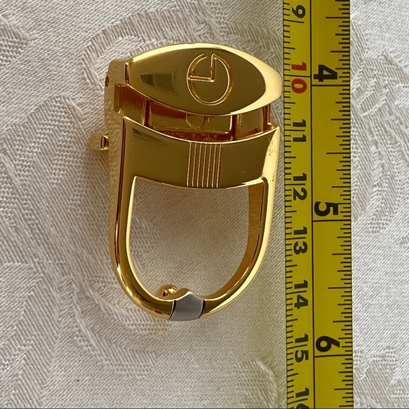 Goldlion Black Men's New Belt Polished Silver-tone Gold-tone Buckles - Picture 12 of 13